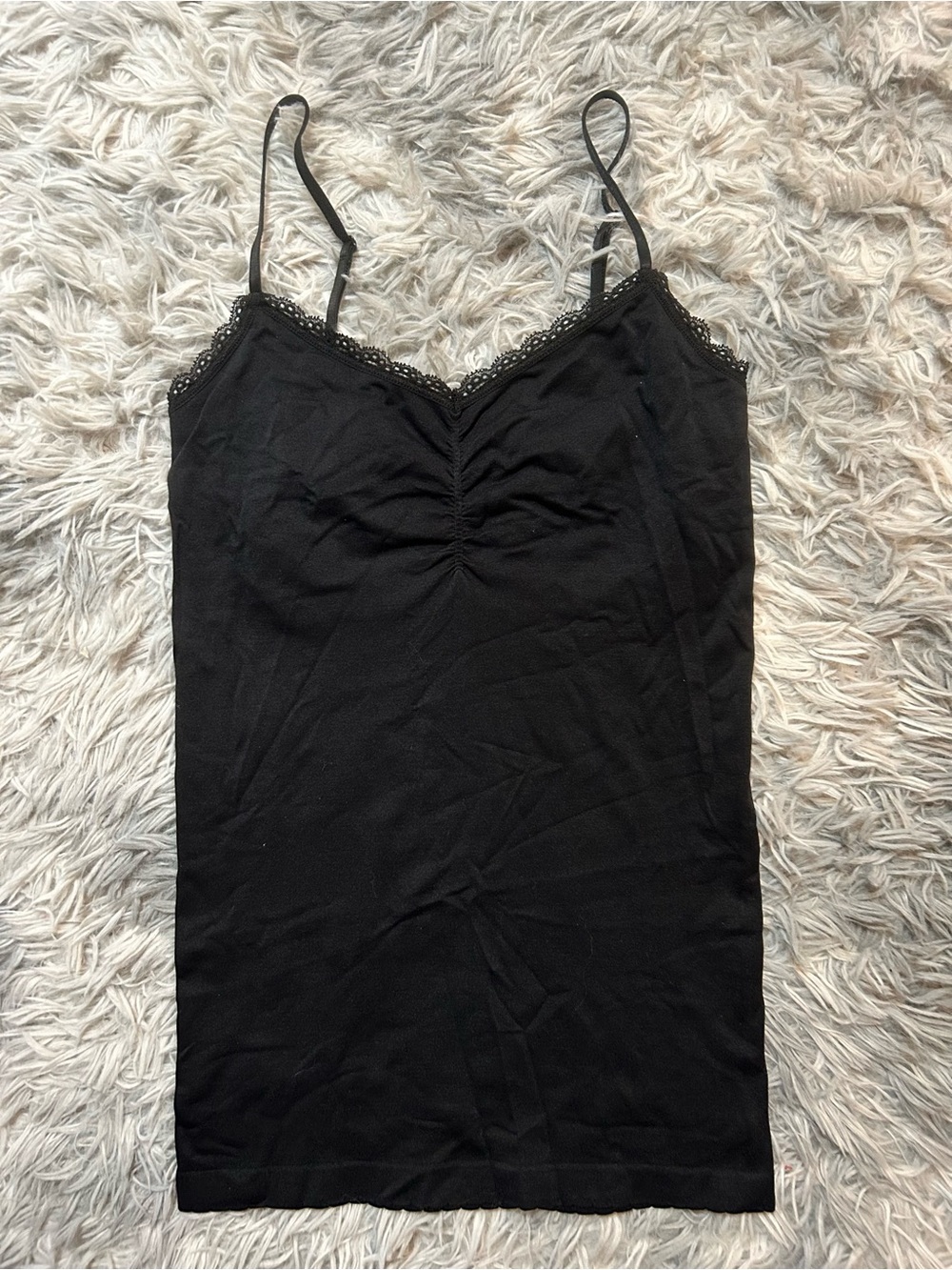 Victoria's Secret Black Lace-Trim Camisole
